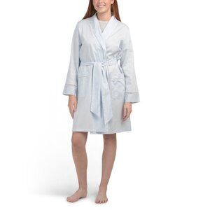 MARELLE Light Blue Madison Pima Cotton Robe